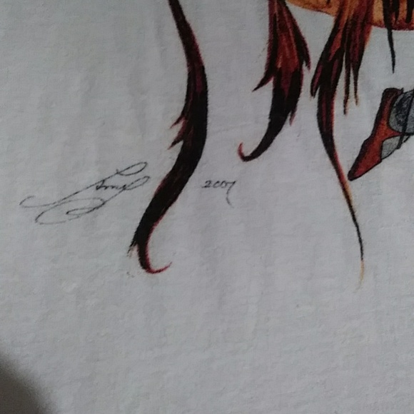 Amy Brown 2007 Mighty Fine Dark Element Fire Fairy T-Shirt XL - Picture 4 of 8